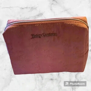NWT Juicy Couture ladies Light Pink Soft material Cosmetic Bag